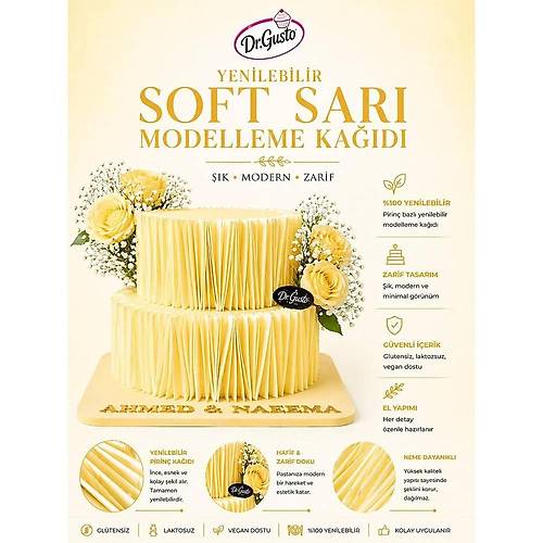 Dr Gusto Yenilebilir Modelleme Ka��d� Soft Sar� (100 ad)