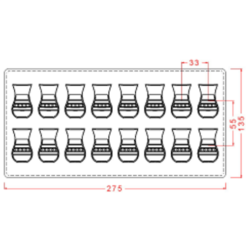 Tea Glass Chocolate Mould No: 496