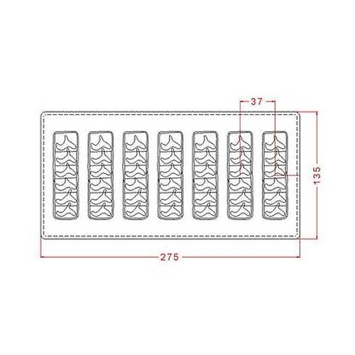 Enrobed   Bar   Chocolate   Mould   No: 651