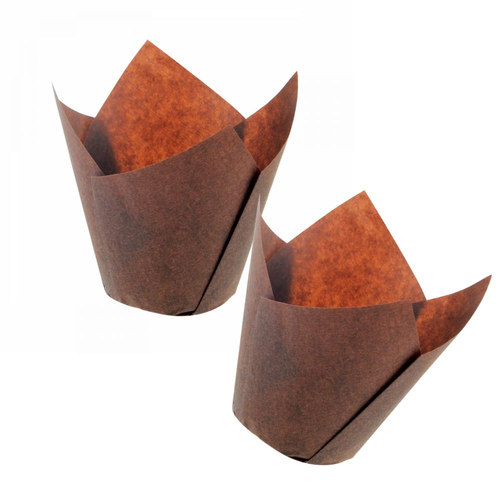 Kademeli Tulip Kek Kaps�l� Kahverengi 90x50 mm � 200 Adet