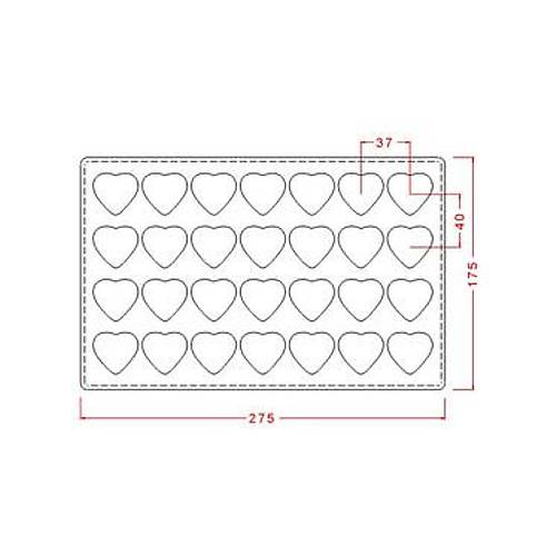 Rectangular Praline with Roses Mould No: 380