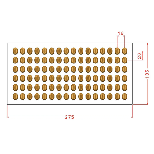 Coffee Bean Chocolate Mould No: 835