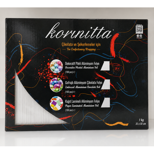 Al�minyum �ikolata Folyosu Ka��t Oluklu Gumus 1 KG 35x50 CM 100 adet