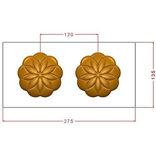 Big Flower Chocolate Mould No: 1113