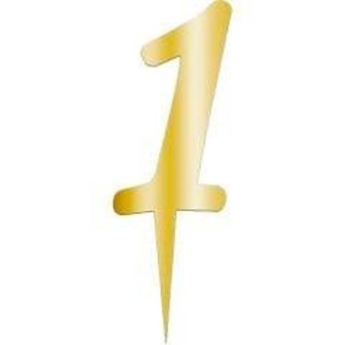 Pleksi Rakam Pasta S�s�, 12,5cm x 5cm - 1 Adet Alt�n