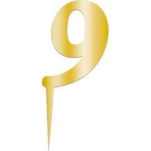 Pleksi Rakam Pasta S�s�, 12,5cm x 5cm - 1 Adet Alt�n
