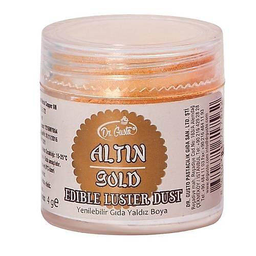 Dr.Gusto Yenilebilir Metalik Toz Boya 4gr - Altn