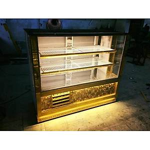 Gold kebap te�hir dolab� 120 cm dik caml�