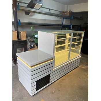 Pasta Te�hir Dolab� Kasa Bankolu Beyaz 200 Cm