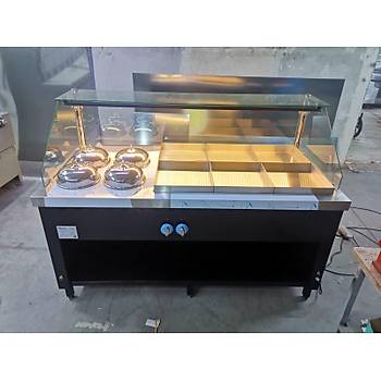 Yemeklik ve Benmari Tezgah� 6+4 Sulu Sistem T�pl�