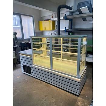Pasta Te�hir Dolab� Kasa Bankolu Beyaz 200 Cm