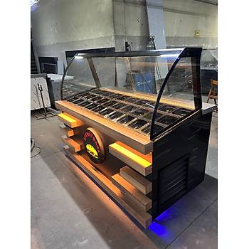 Waffle Kumpir Tezgah� So�uk Sandevi� Salatbar Dolab� 170 Cm
