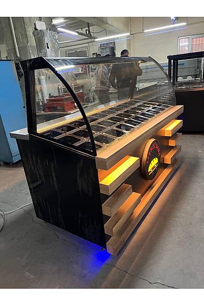 Waffle Kumpir Tezgah Souk Sandevi Salatbar Dolab 170 Cm