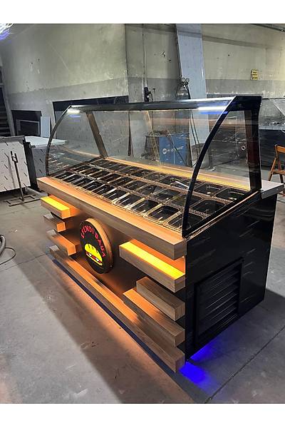Waffle Kumpir Tezgah Souk Sandevi Salatbar Dolab 170 Cm