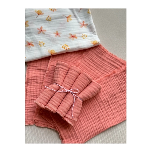 %100 Pamuk Bebek Az Silme Mendili 4'l Set Yavruaz Omuz rts Ter Mendili