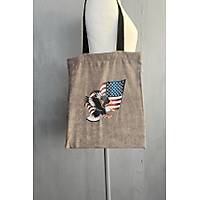 Bayrak- ABD-USA anta, anta, bez anta, omuz antas,  kaln bez anta, tote bag