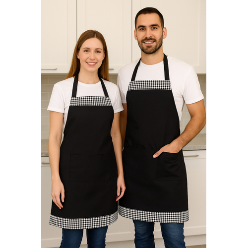 �ef �nl���, kareli kuma� detayl� unisex �nl�k