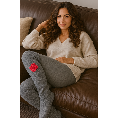 Uzun pelu ev - uyku orab-  rg gl detayl, lastikli ve stopperl