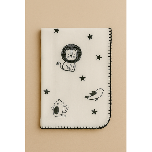 Muslin bebek battaniyesi- kunda�� 120xx120 cm ebatlar�ndad�r.