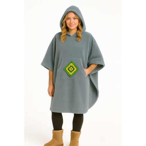 Pelu kadn pano, giyilebilir ev battaniyesi