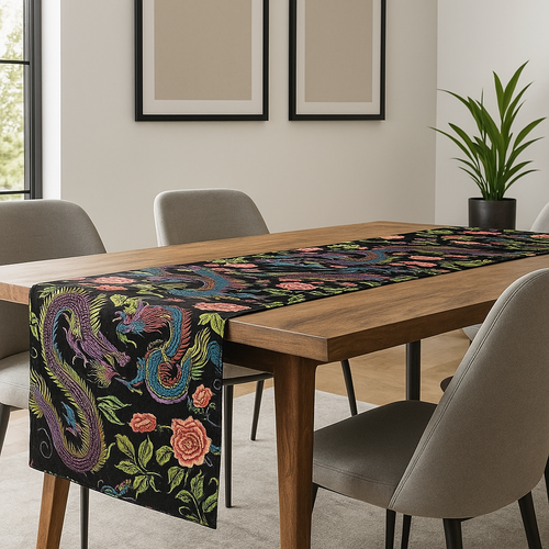 runner, sunum, rt, masa rts, masa ranr, amerikan servis, servis, desenli, ejderha