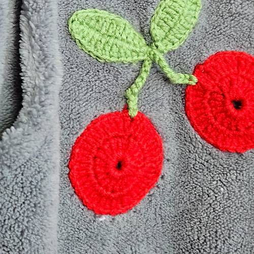 ocuk panosu - giyilebilir battaniye- Kiraz detayl, ok rahat