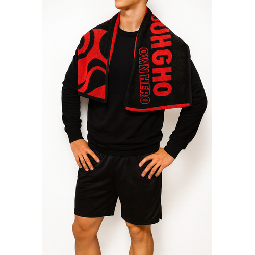 Spor havlusu, unisex, �ift tarafl� spor havlusu