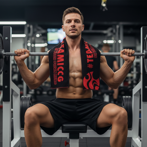 Spor havlusu, unisex, �ift tarafl� spor havlusu