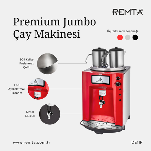 Remta 2 Demlikli 23 lt Premium Jumbo ay Makinesi