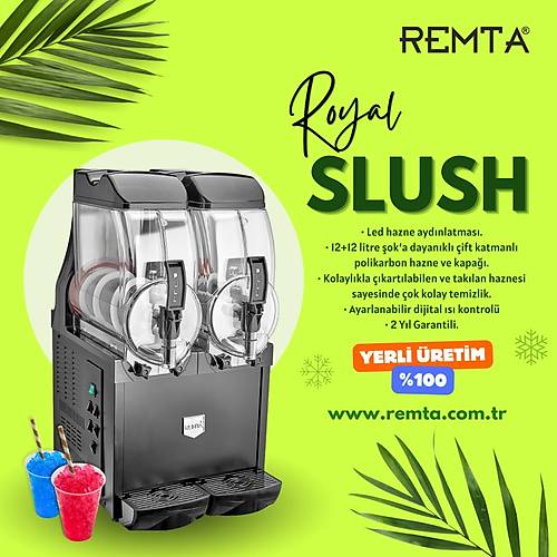 Remta 3'l Royal Slush Buzla Karlama Makinas 12+12+12 lt - ST43