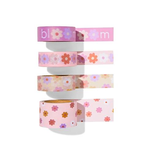4'L DEKORATF WASHI TAPE DESENL SELOTEYP SET