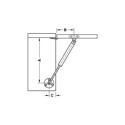 Std Dolap Kapak Pistonu Mutfak Dolabı Kapağı Gazlı Amortisörlü Piston 100n / 25cm - Gri Renk