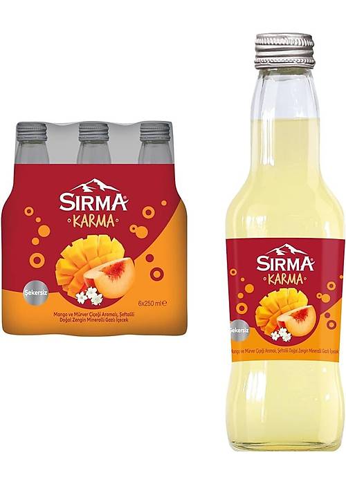 Sırma Karma Soda 250 ml X 6 Mango Şeftali