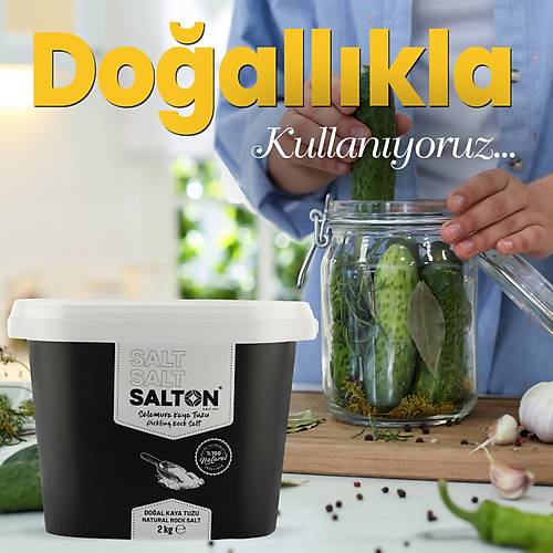 SALTON DOĞAL KRİSTAL KAYA TUZU SALAMURA 2 KG