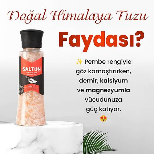 SALTON HİMALAYA TUZU CAM KAVANOZ SERAMİK DEĞİRMEN 110 GR