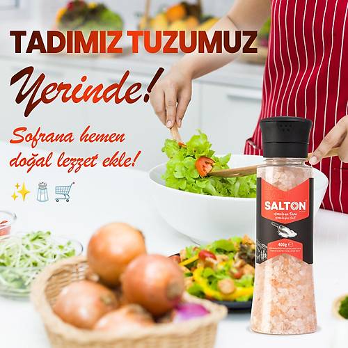 SALTON HİMALAYA TUZU CAM KAVANOZ SERAMİK DEĞİRMEN 110 GR