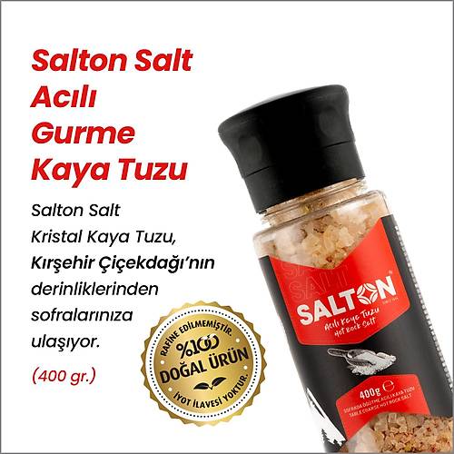SALTON BARBEKL ACILI GURME KAYA TUZU CAM KAVANOZ SERAMK DERMEN 110 GR