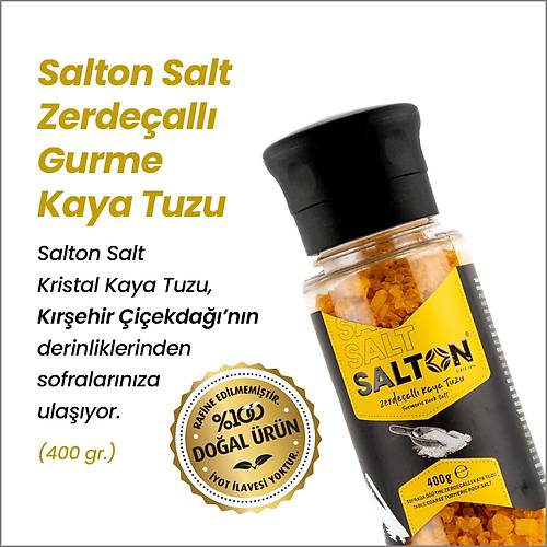 SALTON ZERDEÇALLI GURME KAYA TUZU CAM KAVANOZ SERAMİK DEĞİRMEN 110 GR