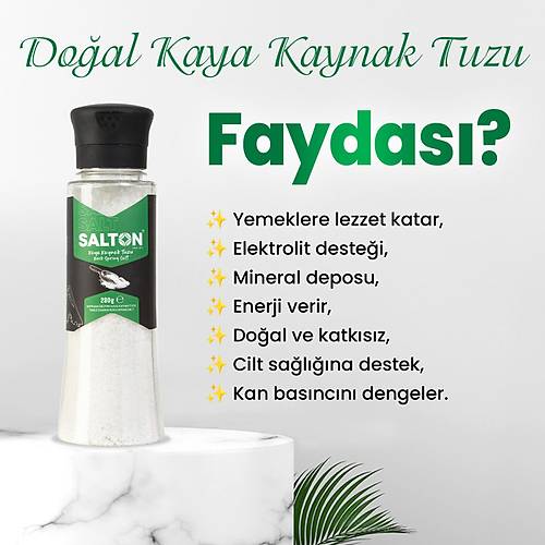 SALTON DOAL KAYA KAYNAK TUZU CAM KAVANOZ SERAMK DERMEN 110 GR