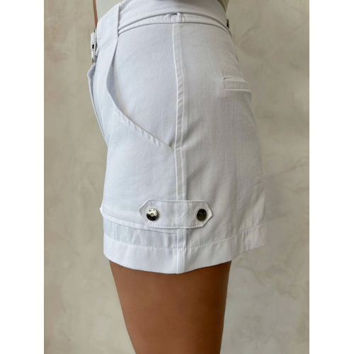 Kemer Detayl Gabardin ort Beyaz S25289
