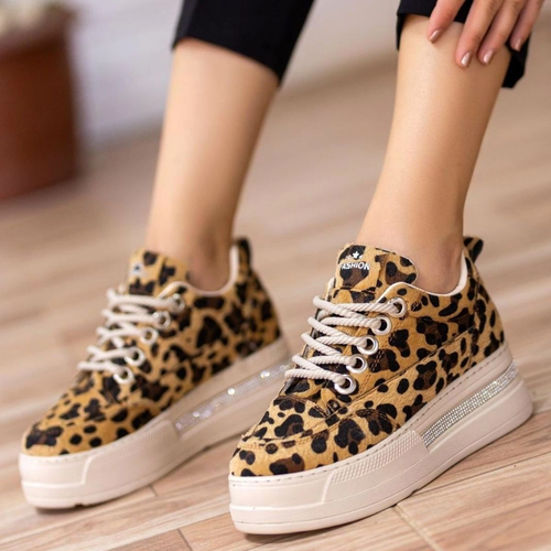 Lulu Leopar Set Backl Spor Ayakkab