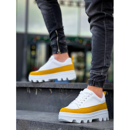 Kb-056 Kuback Beyaz Sar Detayl Beyaz Yksek Taban Gnlk Spor Ayakkab