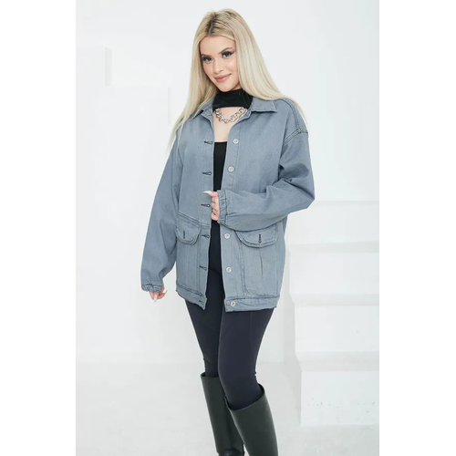 Kadn Oversize Krkl Cep Kot