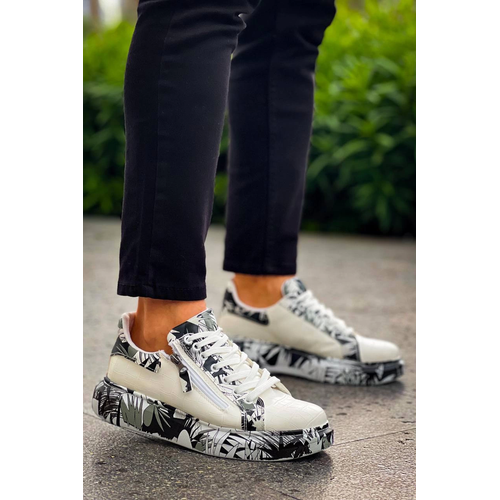 Kb-02  Kuback Backl Crocodile Beyaz Siyah Gnlk Erkek Ayakkab