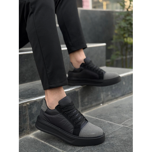 Kb-X46 Kuback Siyah Gri Yksek Siyah Taban Gnlk Spor Ayakkab