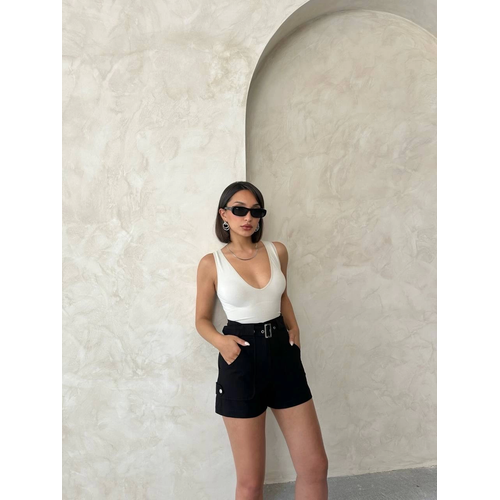 Kemer Detayl Gabardin ort Siyah S25289