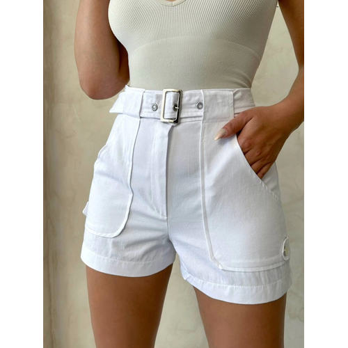 Kemer Detayl Gabardin ort Beyaz S25289