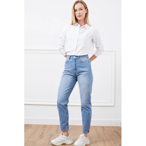 Yksek Bel Mom Jean Pantolon
