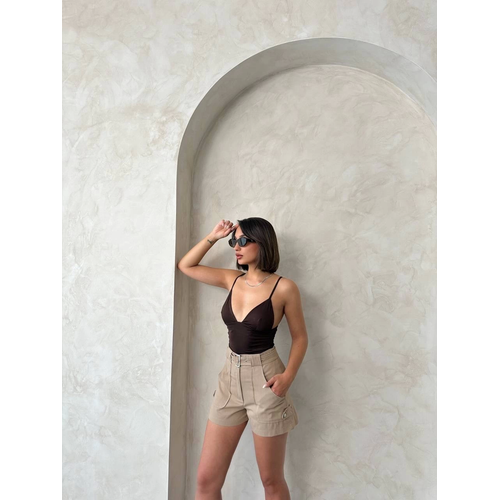 Kemer Detayl Gabardin ort Bej S25289