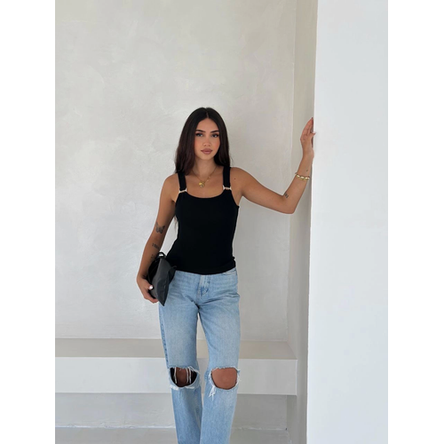 Ottoman Toka Askl Bluz Siyah S4194